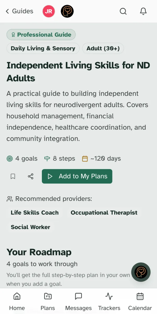 The same guide on a phone