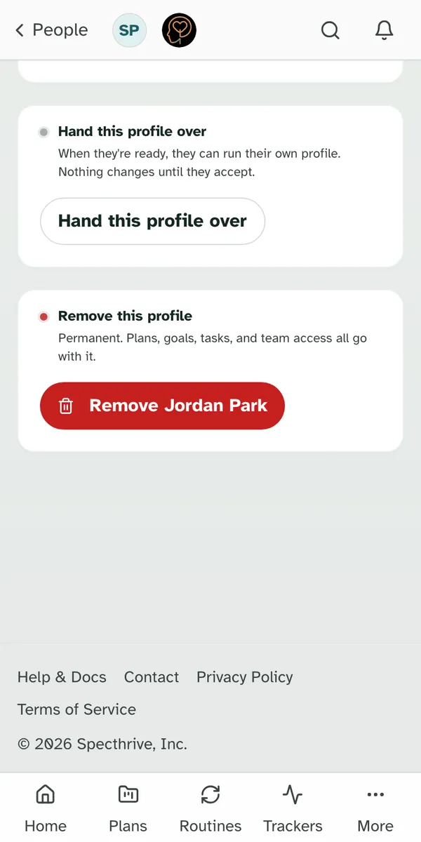 The same section on a phone