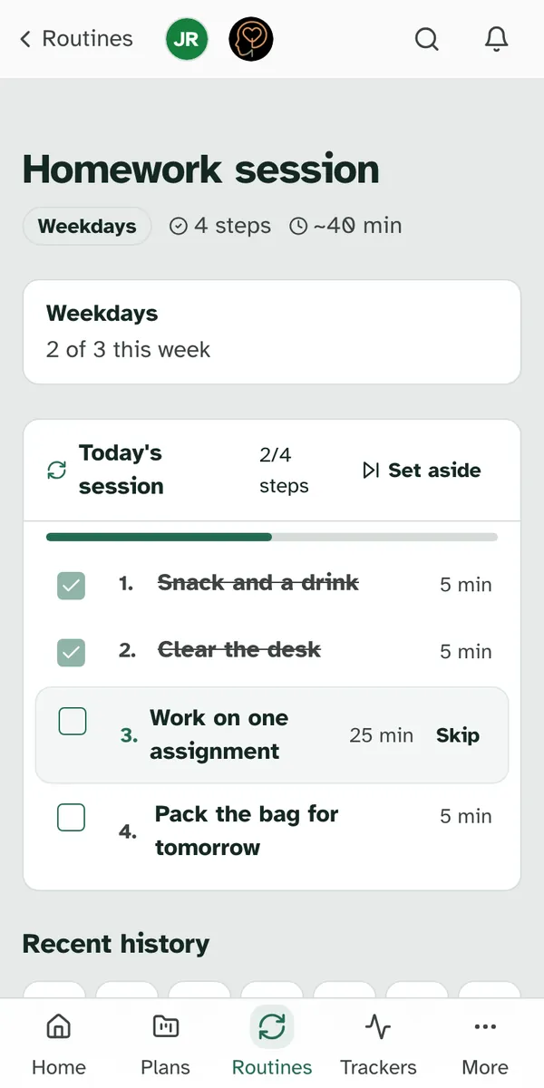 The same page on a phone