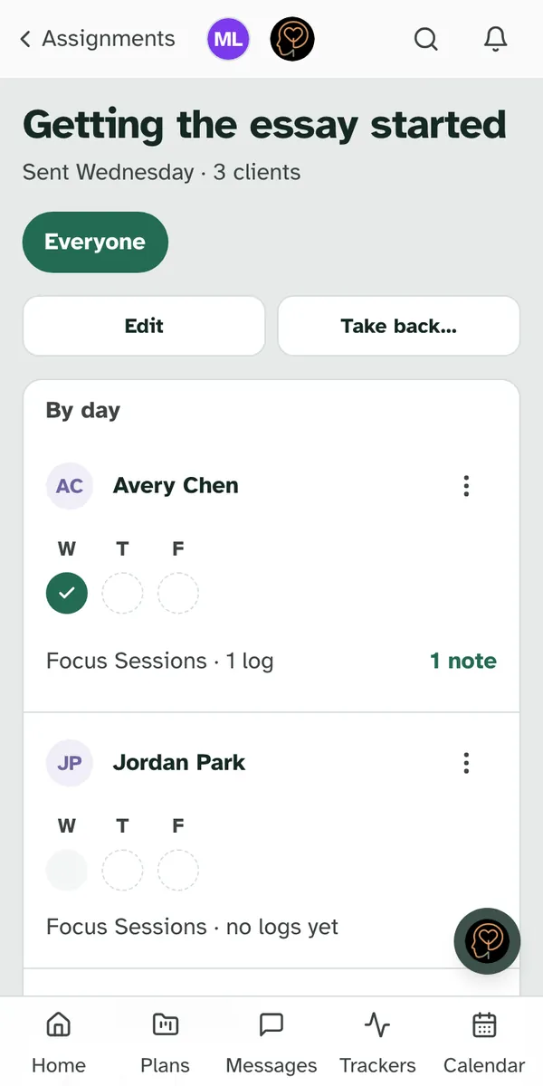 The same page on a phone