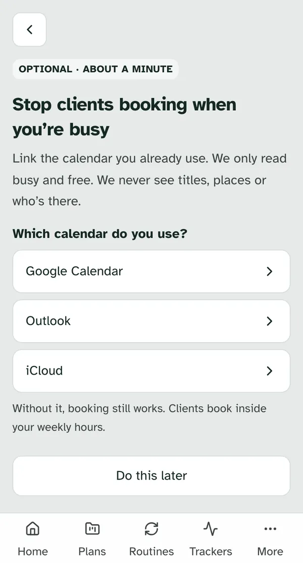 Stop clients booking when you're busy, on a phone