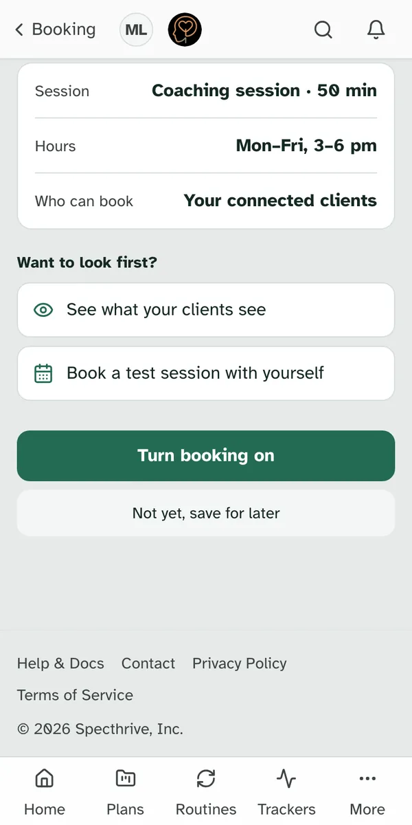 The same screen on a phone