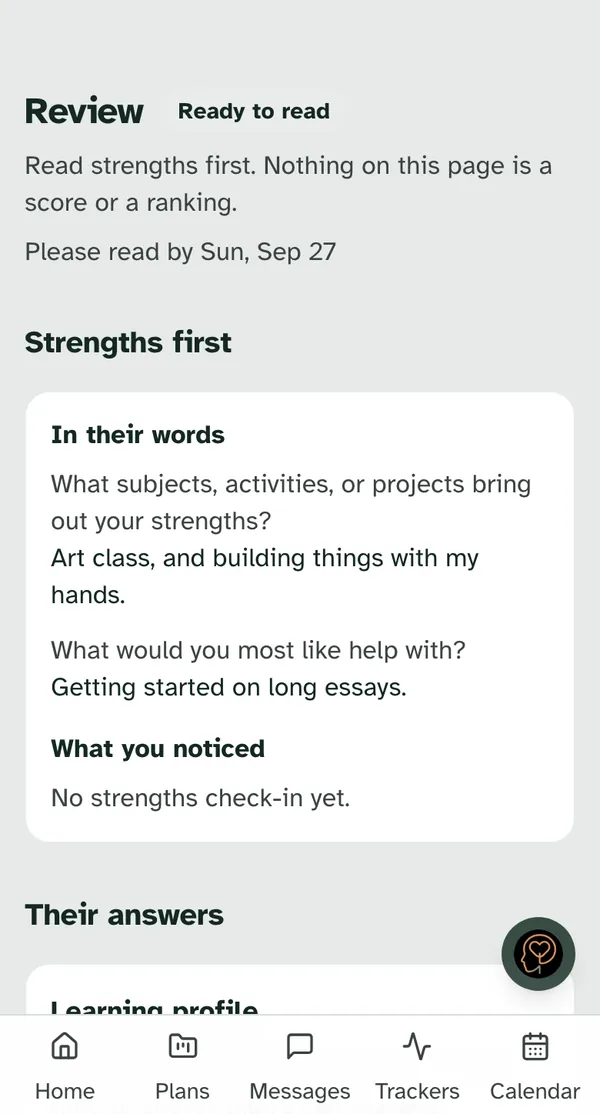 The same page on a phone