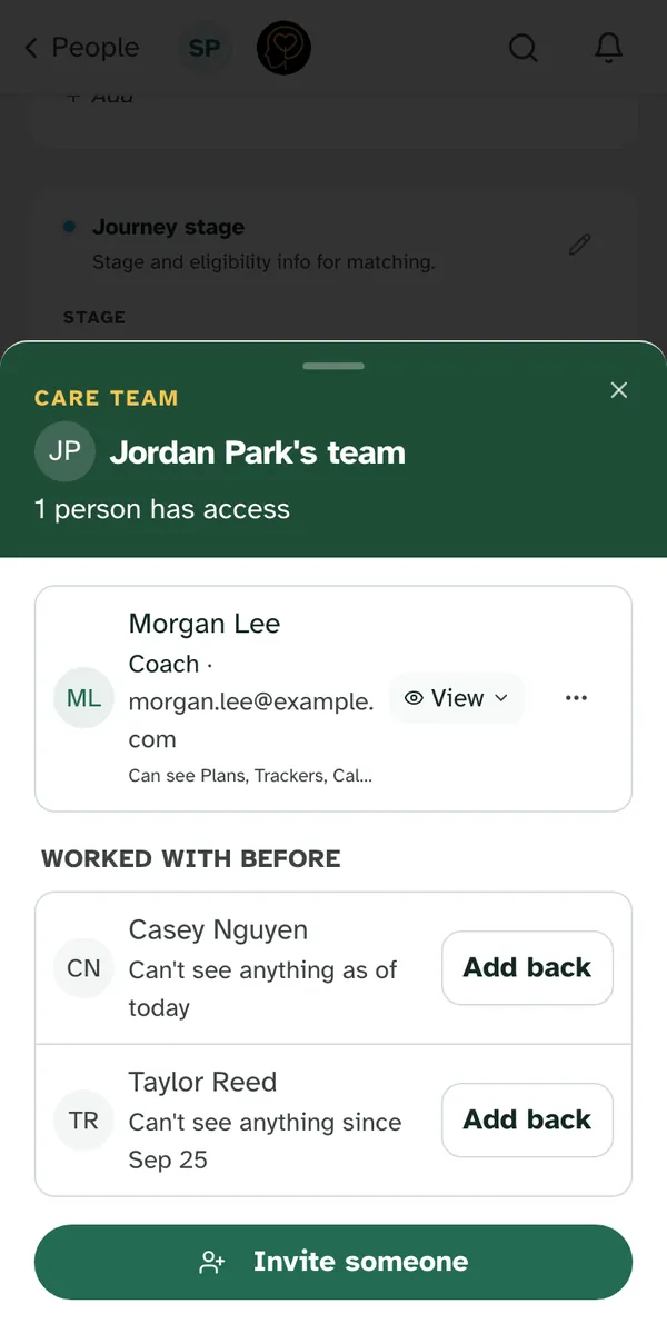 The same care team on a phone